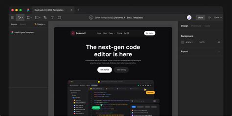 Darkweb X Dark Mode Saas Figma Template Free Figma Resource Figma