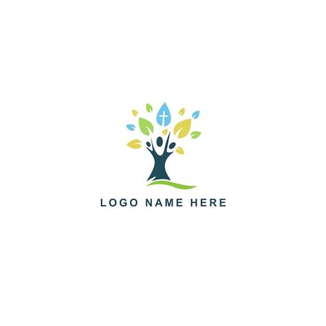 El Logotipo Del Rbol Humano Vector Premium