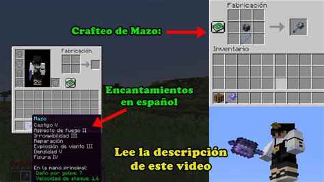 Crafteo Mazo Y Encantamientos Mazo Oficial En Minecraft 1 21 Como