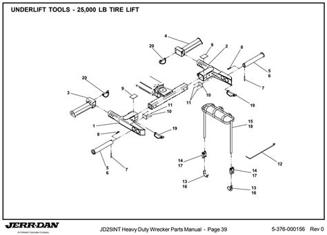 Jerr Dan 25000lb Heavy Duty Bus Armwheel Gridtire Lift Pn 2502880300s