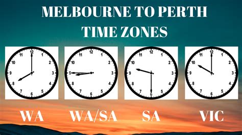 Time Zones between Melbourne and Perth