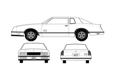 Download Drawing Chevrolet Monte Carlo Ss Aeroback Coupe 1987 In Ai Pdf