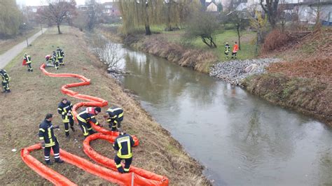 Öl auf Gewässer Freiw Feuerwehr Celle