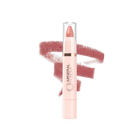 Mineral Fusion Sheer Moisture Lip Tint Glisten Nude Caramel Sheer Lipstick Lip Balm 0 11oz
