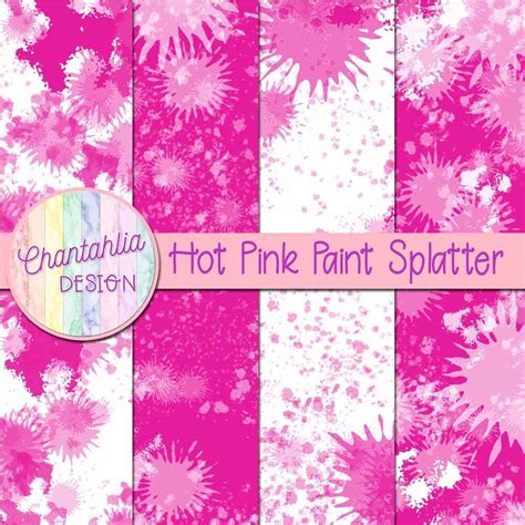 Hot Pink Paint Splatter - Chantahlia Design