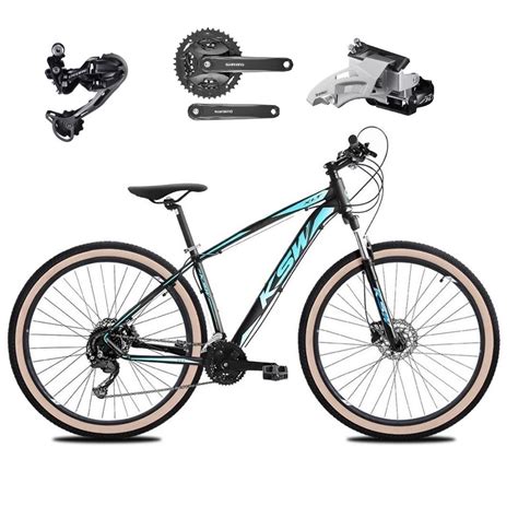 Bicicleta Aro Ksw Xlt C Mbio Traseiro Shimano Deore E Altus V