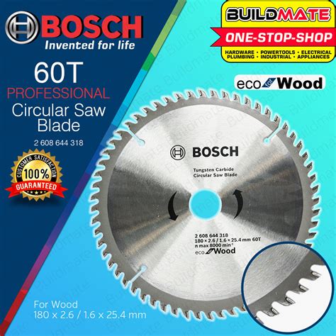 BOSCH TCT Eco For Wood Circular Saw Blade 7 Inch 60T Tungsten Carbide