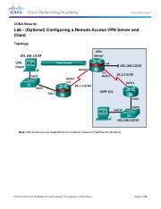 8 7 1 3 Lab Optional Configuring A Remote Access VPN Server And