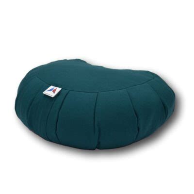 Coussin de méditation demi lune en coton Sarcelle Stelvoren