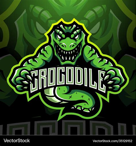 Crocodile Sport Mascot Logo Design Stock Vector Colourbox