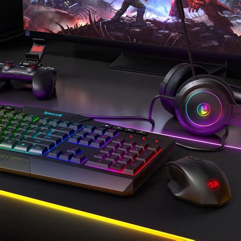 Redragon S101 Wireless Gaming Keyboard And Mouse Combo RGB LED Backlit