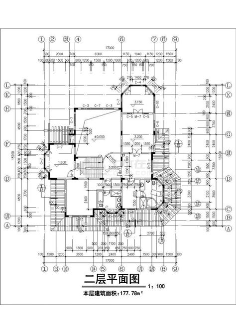 520平米2层框混结构豪华单体别墅平立剖面设计cad图纸（含地下层）居住建筑土木在线