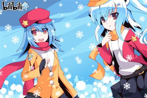 Auer Bili Bili Douga Bili Girl 22 Bili Girl 33 Blue Hair Hat Orange