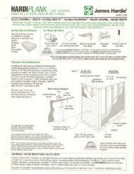 1998 Hardiplank Lap Siding Installation Instructions