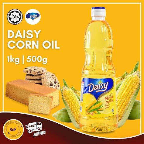 Daisy Corn Oil Minyak Jagung Halal 1kg 500g Shopee Malaysia