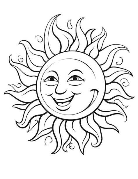 Un Sol De Dibujos Animados Con Una Cara Sonriente Y Una Gran Sonrisa Ai