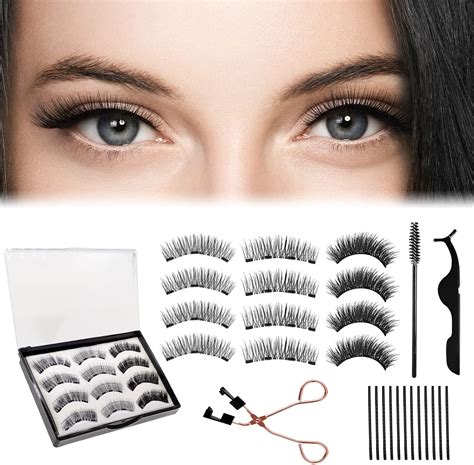 Faux Cils Magnétique 12Pcs Magnetique Naturel 3D Aimant Les Effets De L