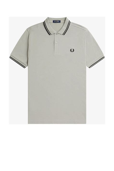 Fred Perry Regular Fit Polo Twin Tipped Met Logo Limestoneblack Wehkamp