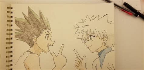 Decided To Draw Gon And Killua Rhunterxhunter