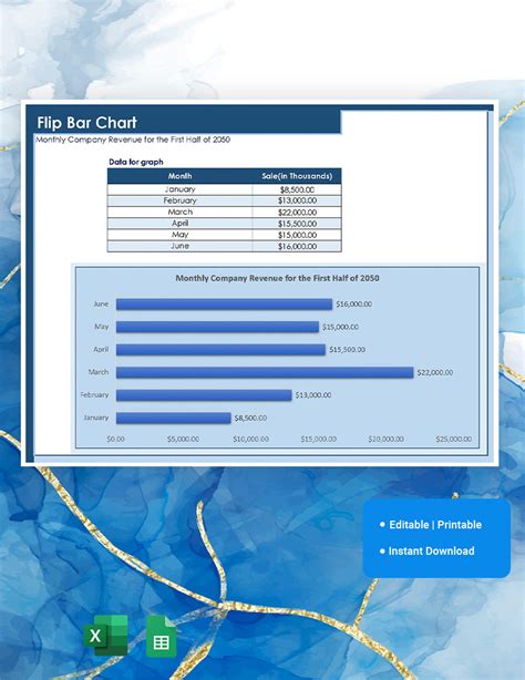 Flip Bar Chart - Google Sheets, Excel | Template.net