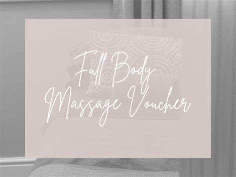 Signature Full Body Massage 60mins Treatment Voucher The Beauty Rooms