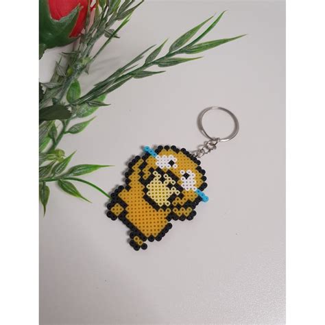 Chaveiro Psyduck Pokemon Perler Beads Hama Beads Shopee Brasil