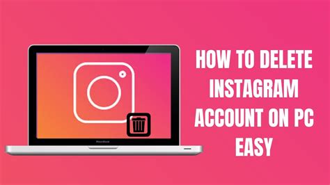 How To Delete Instagram Account On Pc For Laptop And Desktop Youtube