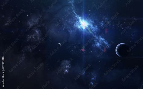 Science fiction space wallpaper, awesome nebula somewhere in dark deep ...