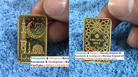 EMAS SELAMAT IDUL FITRI ANTAM 7 GRAM ASLI HADIAH EDISI LEBARAN KADO