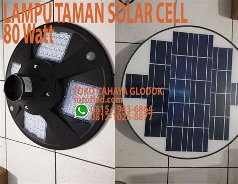 Lampu Taman Panel Surya 80W Model UFO | sorotled.com