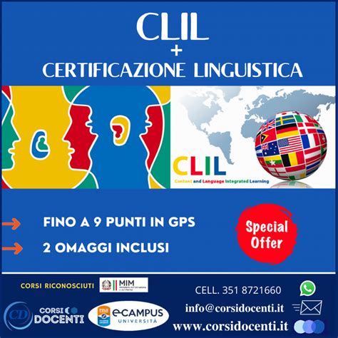 CLIL Certificazione Linguistica C2 C1 O B2 Inglese Corsi Docenti