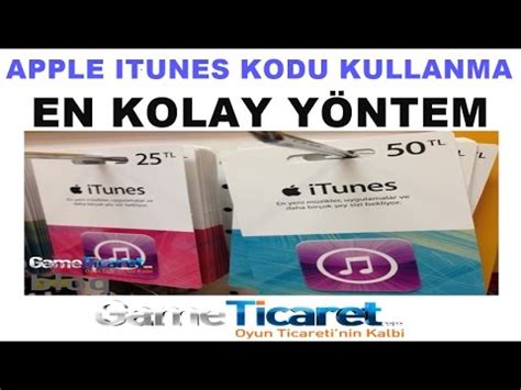 Apple Store Kod Yükleme İtunes Bakiye Satın Alma İphone İpad ve Mac