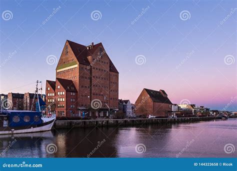 View To the City Port in Rostock, Germany Stock Photo - Image of skyline, mecklenburg: 144323658