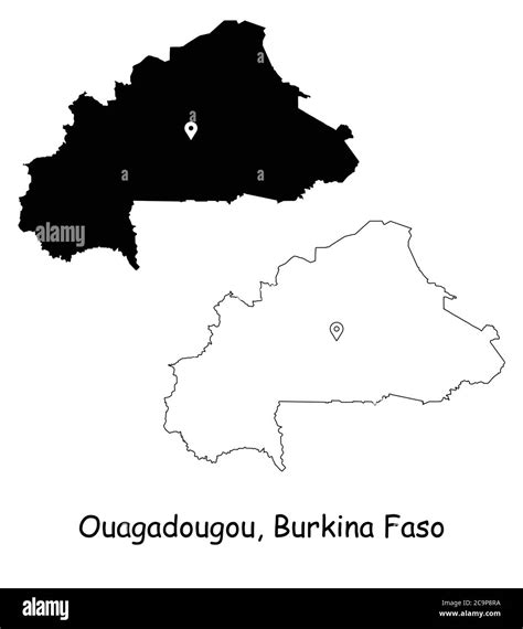 Ouagadougou Burkina Faso Detailed Country Map With Location Pin On