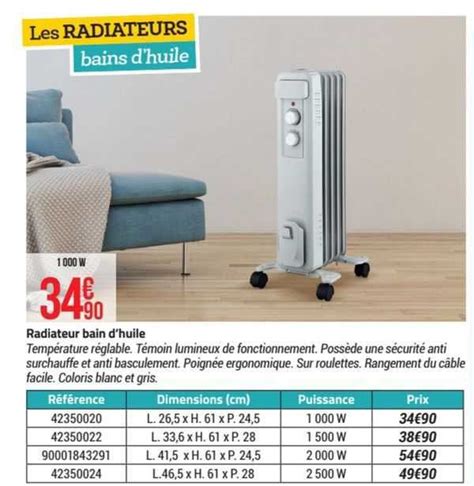 Promo Radiateur Bain D Huile Chez Bricorama Icatalogue Fr