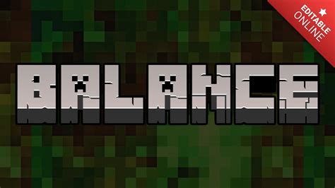 Balance Logotipo Minecraft Gerador De Efeitos De Texto