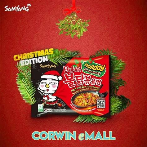 Corwin eMall Samyang Limited 𝗖𝗵𝗿𝗶𝘀𝘁𝗺𝗮𝘀 𝗘𝗱𝗶𝘁𝗶𝗼𝗻 𝗕𝘂𝗹𝗱𝗮𝗸 𝗥𝗮𝗺𝗲𝗻 Hot Chicken Ramen 140g x 5