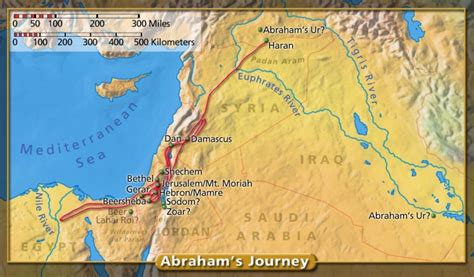 Printable Map Of Abraham S Journey