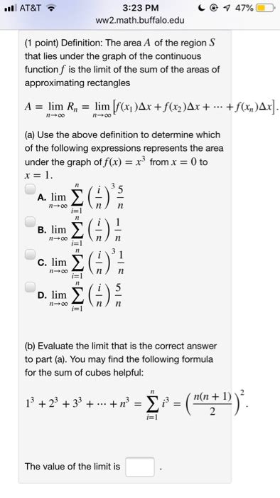 Solved 3 23 PM Ww2 Math Buffalo Edu L AT T 1 Point Chegg