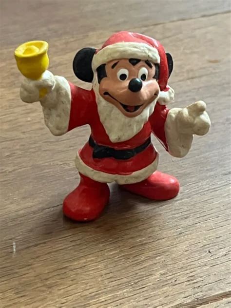 ALTE BULLY MICKEY Mouse als Weihnachtsmann Figur Walt Disney Höhe 5 5