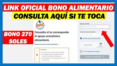 Link Oficial Bono Alimentario 2023 De 270 Soles Consulta AquÍ Si Te Corresponde El Bono