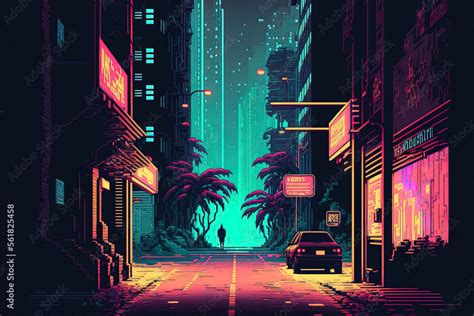 Street In A Cyberpunk Space Wallpaper Scene Of A Futuristic, 50% OFF