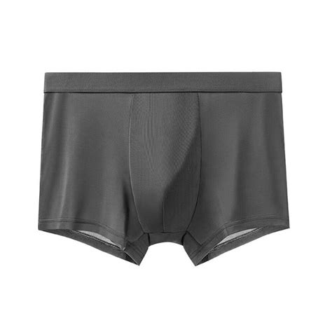 Men Ice Silk Briefs Boxer Shorts Bulge Pouch Underpants Trunks