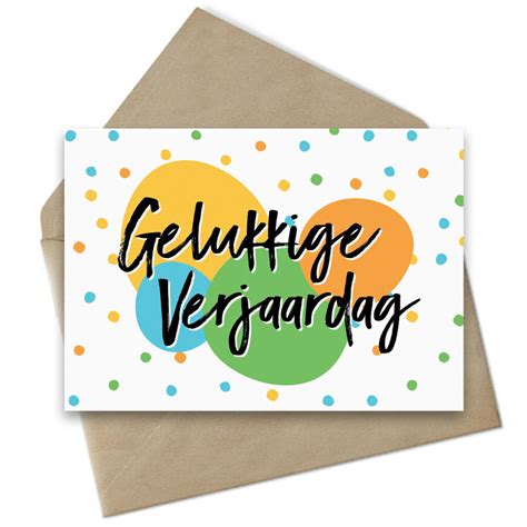 Gelukkige Verjaardag Wenskaart Creanna Handmade