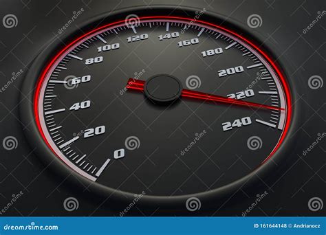 Red Speedometer In Car On Dashboard Stock Illustration Illustration