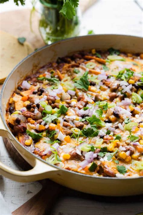 Vegetarian Enchilada Skillet Casserole Kitchen Confidante