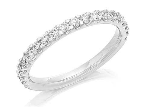 Ct White Gold Diamond Half Eternity Ring Ct Agi Certificated