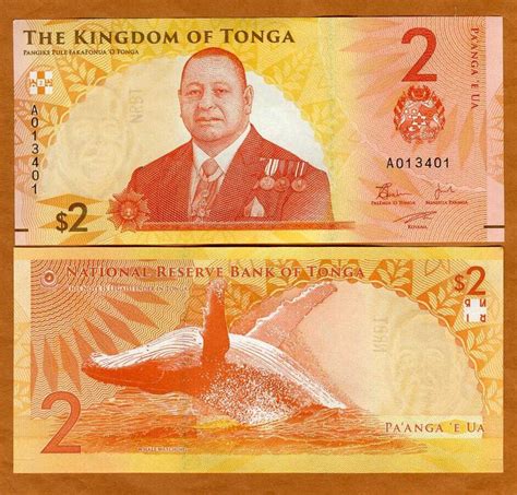 Tonga Pa Anga Nd P A Prefix Unc Whale New Series Of