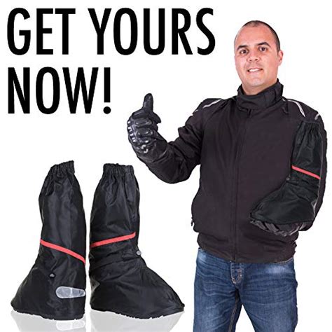 Waterproof Motorcycle Rain Boots Shoe Covers Bike Riding Reflective Heels | Pricepulse