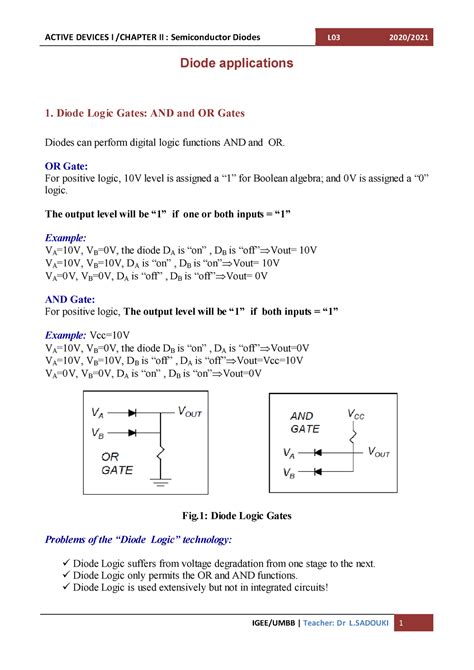 Applications Of Diodes Part Igee Umbb Teacher Dr L Diode